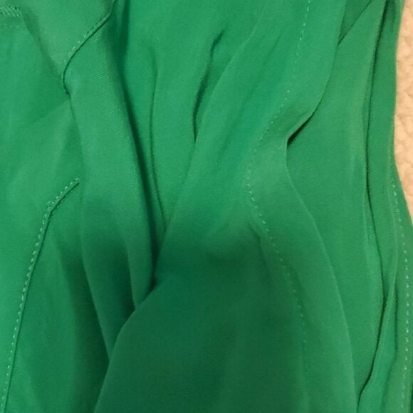 Chico's green viscose blouse with lace up sleeve - Picture 7 of 13